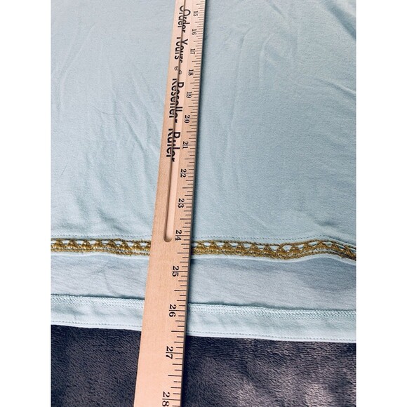 J. Jill Tank Top Women's Size XS Mint Green Gold Embroidered Sleeveless Boho - Picture 14 of 14